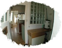 Chalet Pachuca Gwithian backroom. Holiday lets, Gwithian Cornwall